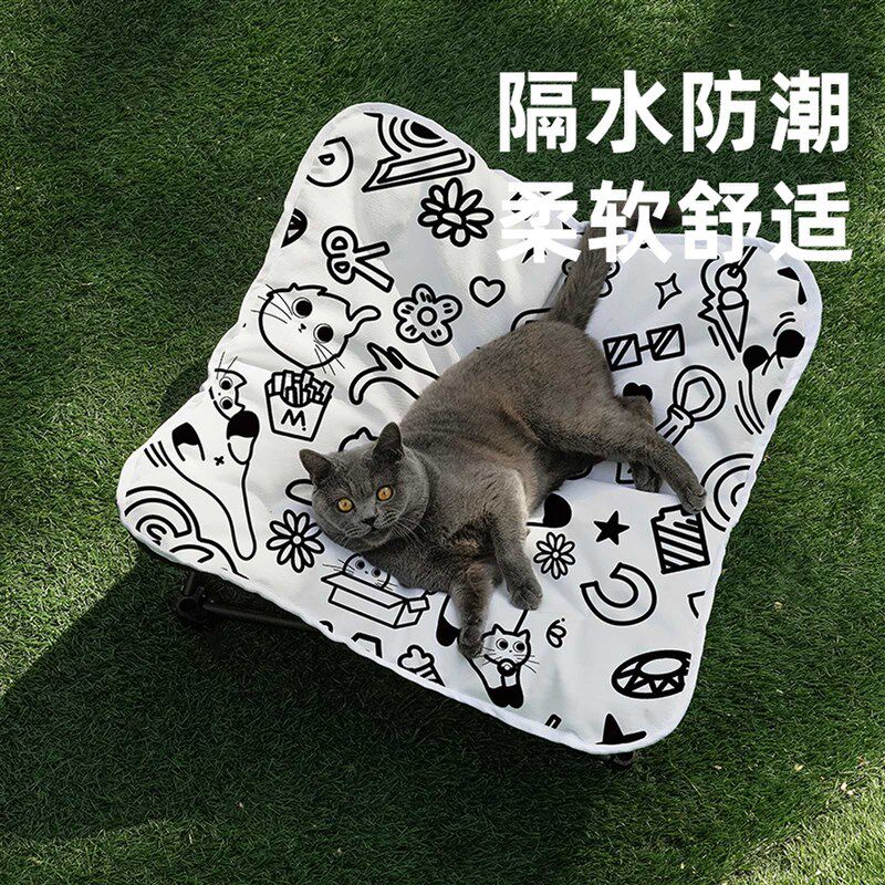 UEHOME夏季透气狗狗行军床离地防潮狗狗窝折叠宠物床可拆洗猫咪窝