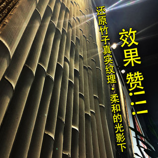 竹模板墙面装修材料水泥浇筑混凝土竹节装饰面板柔性石材竹纹墙板