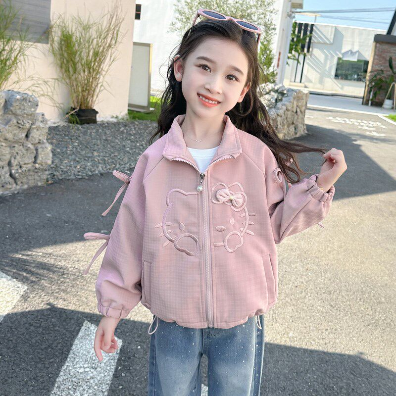 女童外套春秋款2023新款小童洋气女宝宝秋装时髦上衣儿童秋季皮衣