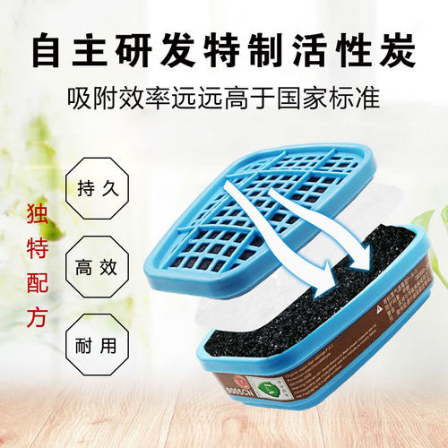 一护有机蒸汽滤毒盒9001CN9002CN化工防毒6001防护面具面罩滤毒盒