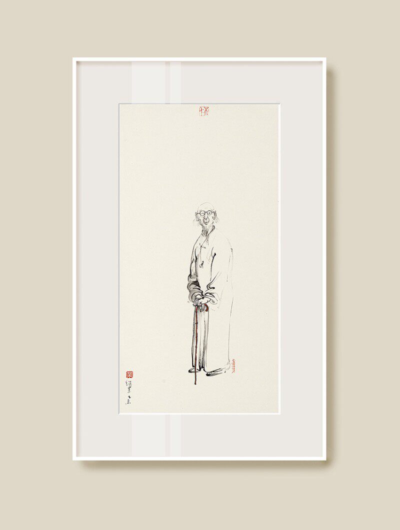 薛继业水墨连框高精版画画芯50*27有框客厅卧室卫生间走廊装饰画