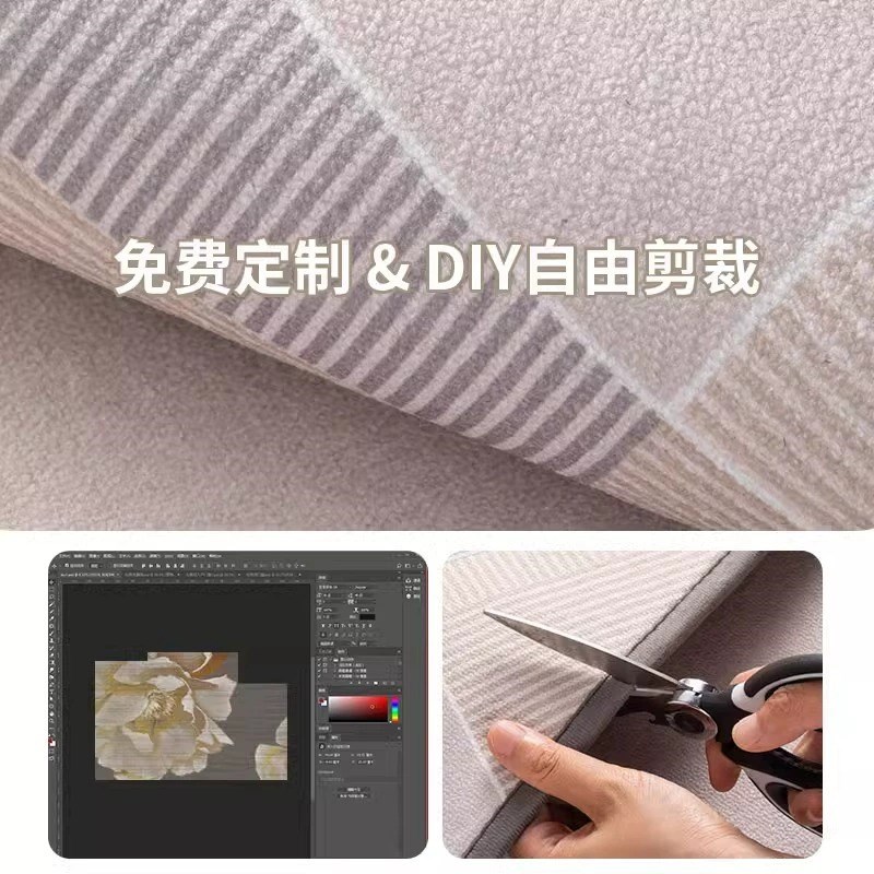 入户门地垫新款轻奢复古门垫可裁剪进门防滑地毯家用门口玄关脚垫