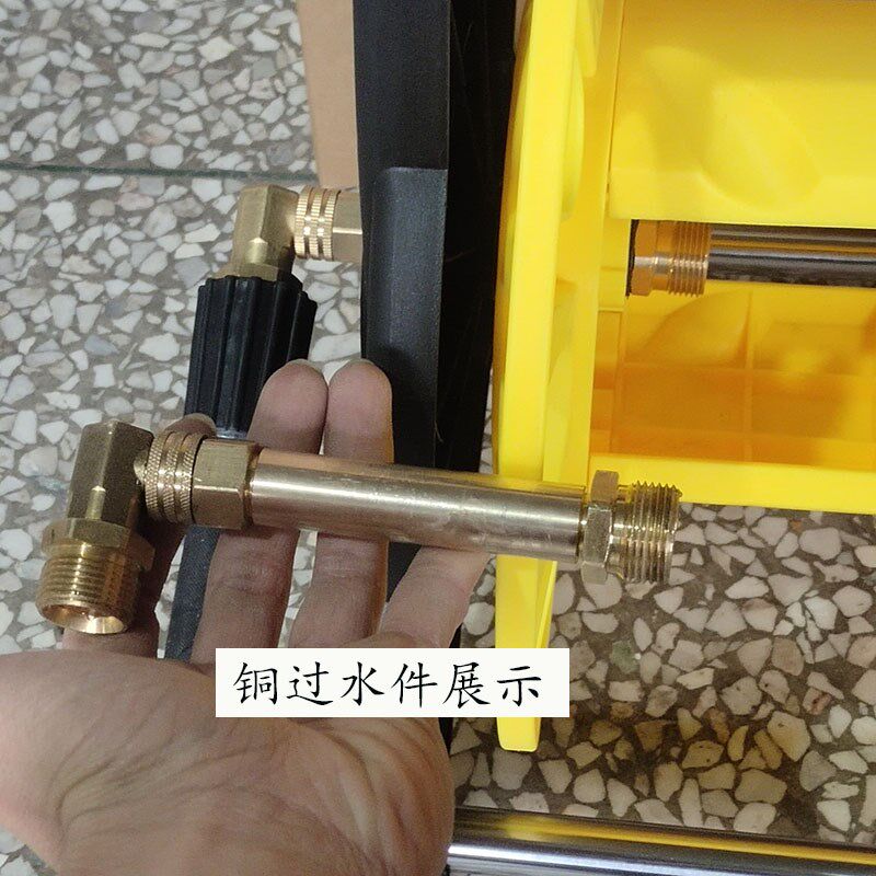 家用小功率高压洗车机出水防爆钢丝管卷管器管子收纳架盘管神奇