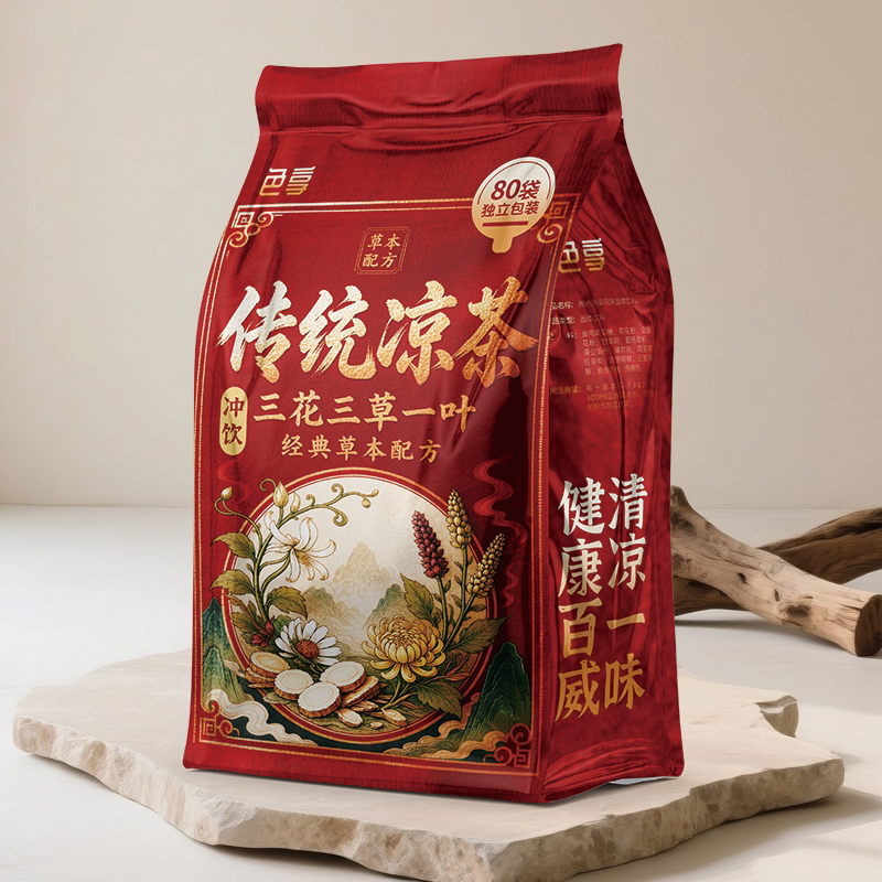 色享传统凉茶冲饮粉金银花甘草组合茶传统四季凉茶粉
