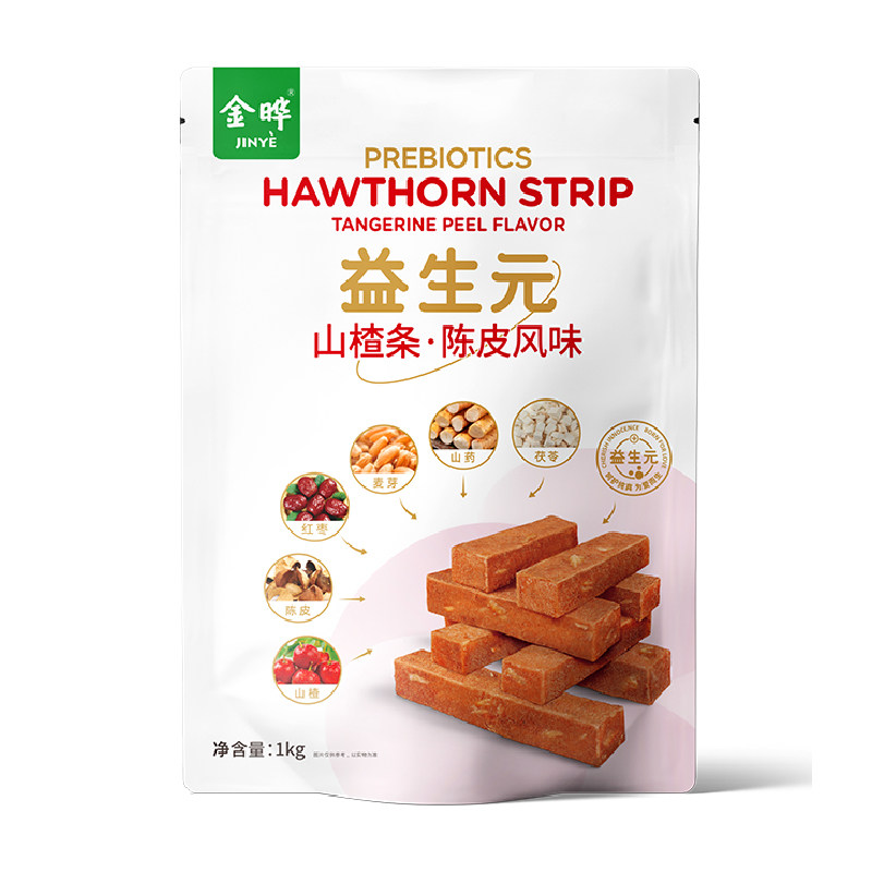 金晔益生元六物山楂条陈皮味低脂原果打浆儿童孕妇解馋量贩装1kg