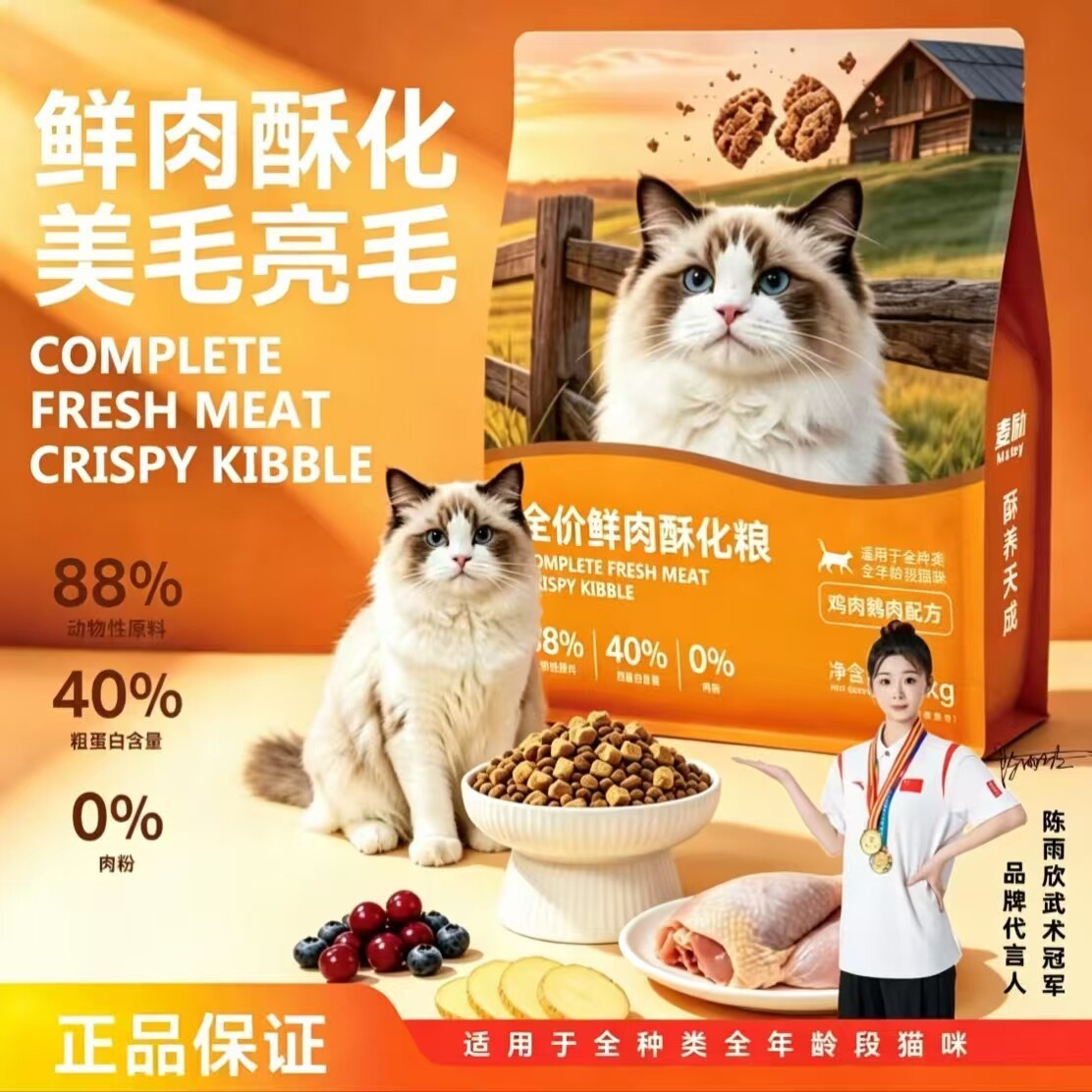 麦励鲜肉烘焙猫粮全价全期易消化