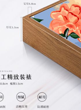 油画框外框定做数字油画框装裱任意尺寸定制儿童画窄边像框架挂墙