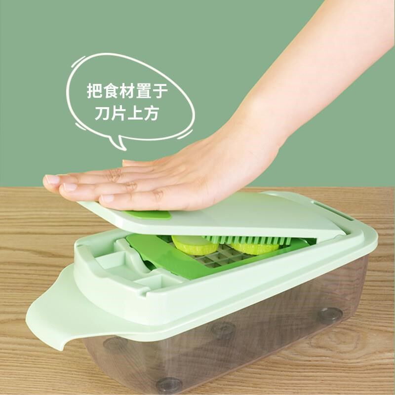多功能不锈钢切菜器切片切条薯条神器土豆丝擦丝刨丝按压式切丁器