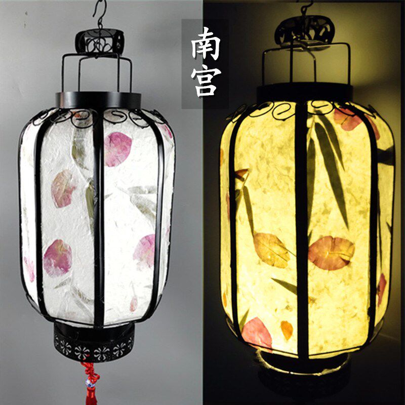 手提花草纸灯笼汉服灯笼古风拍摄道具照相馆中秋新年元宵节装饰花