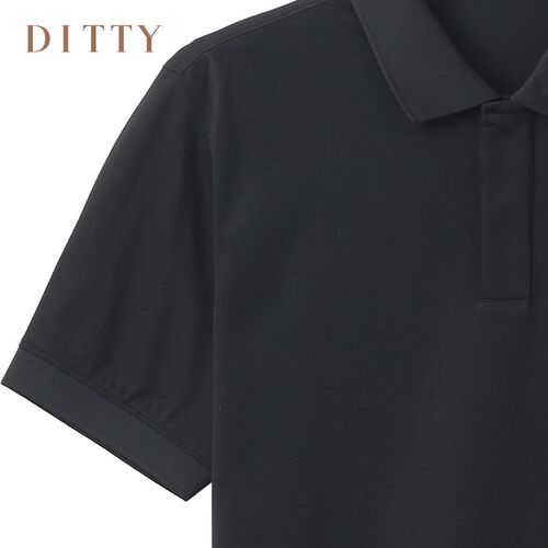 DITTY 2024夏季新款男士短袖针织衫POLO衫翻领薄款透气静奢绅装