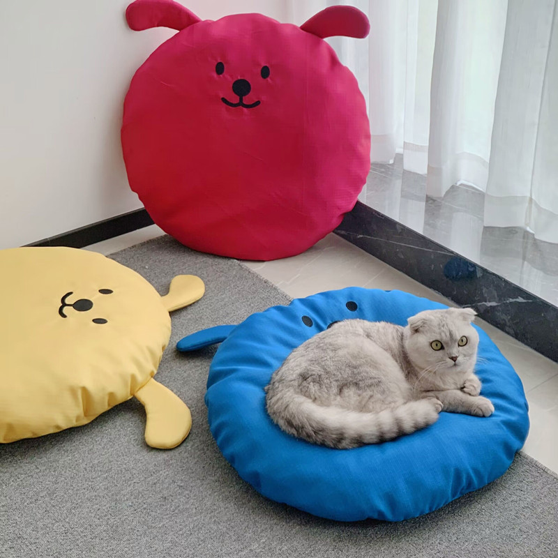 猫垫子可拆洗夏天清凉透气牛津布圆形猫窝泰迪小型犬双面用狗垫子