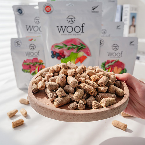 woof新西兰狗狗冻干生骨肉狗粮宠物小型犬幼犬鸡肉鸭肉零食犬粮