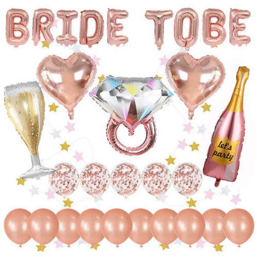 创意新娘单身派对bride t置 be气球装饰聚会o布套装Bridal Shower