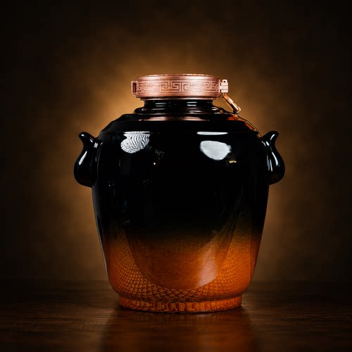 黑色陶瓷密封储酒坛高品质