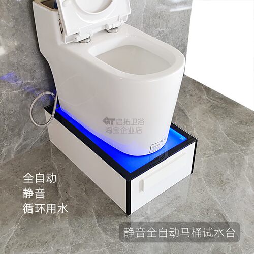 全自动循台用水静音水泵试桶马水环 自动上水自动关闭座便器演示