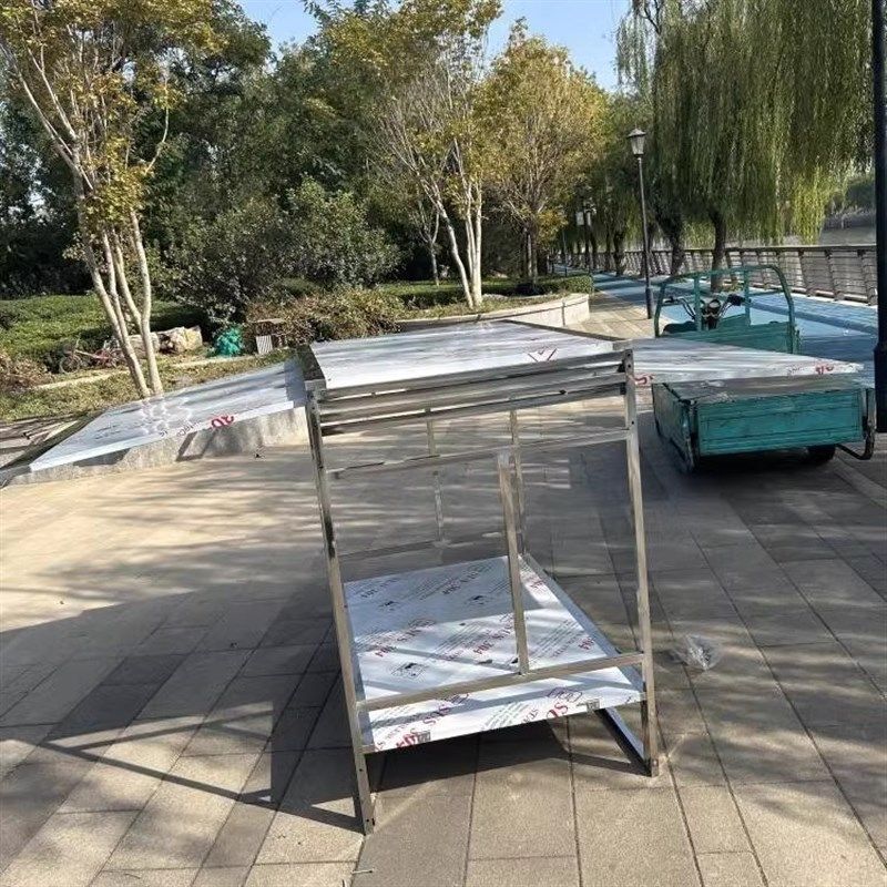 不锈钢三轮车用拆装商用小摊车烧子摆吃多功能架烤麻辣烫煎炸串