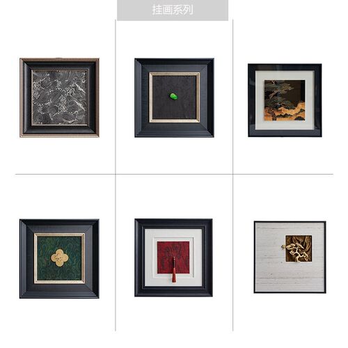 景式别墅小样板间书柜背中廊民宿酒店茶舍软装设计走画过道艺术画