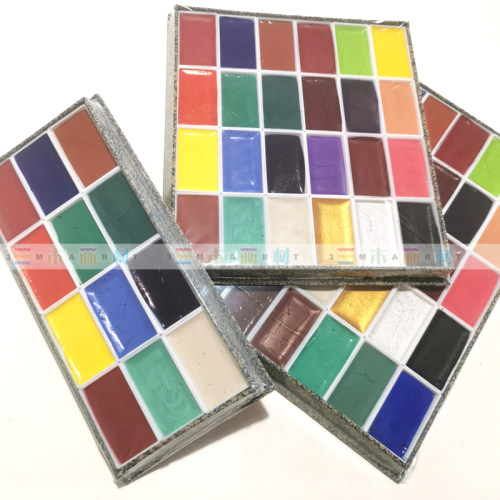 天雅J类矿物颜21料色24色30色国体颜料 天雅方形颜彩岩彩画固画色
