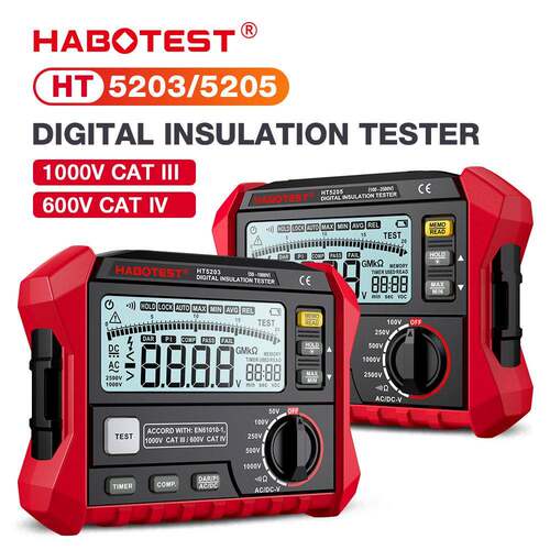 HABOTEST工厂店HT5203HT5205绝缘电阻测试仪压绝缘电阻表兆欧表