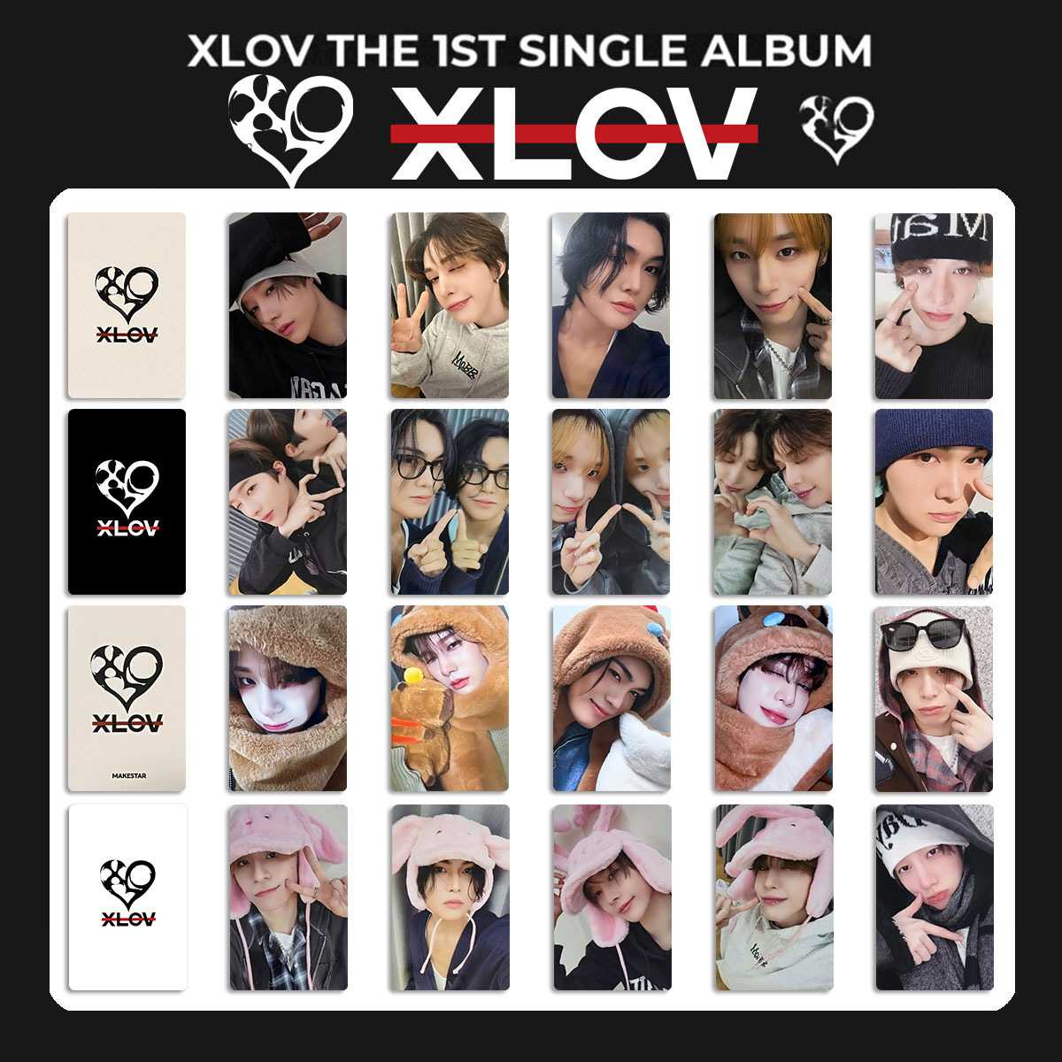 XLOV I'MMA BE特典小卡专辑卡 EVOL收藏卡 K4 MAKESTAR特典卡 - 实物图