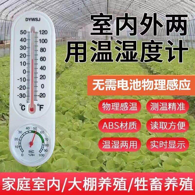 温湿度计室内家用精准温度计气温计室外专用壁挂式养殖大棚种植表