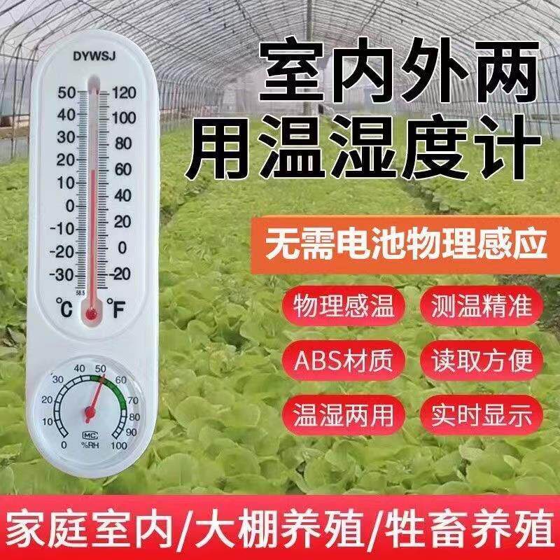 温湿度计室内家用精准温度计气温计室外专用壁挂式养殖大棚种植表
