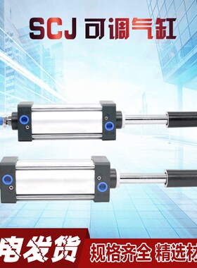 2CJ 32 40 63 80 100 125 S00X5标-50-75行程可调带磁双出0准气缸