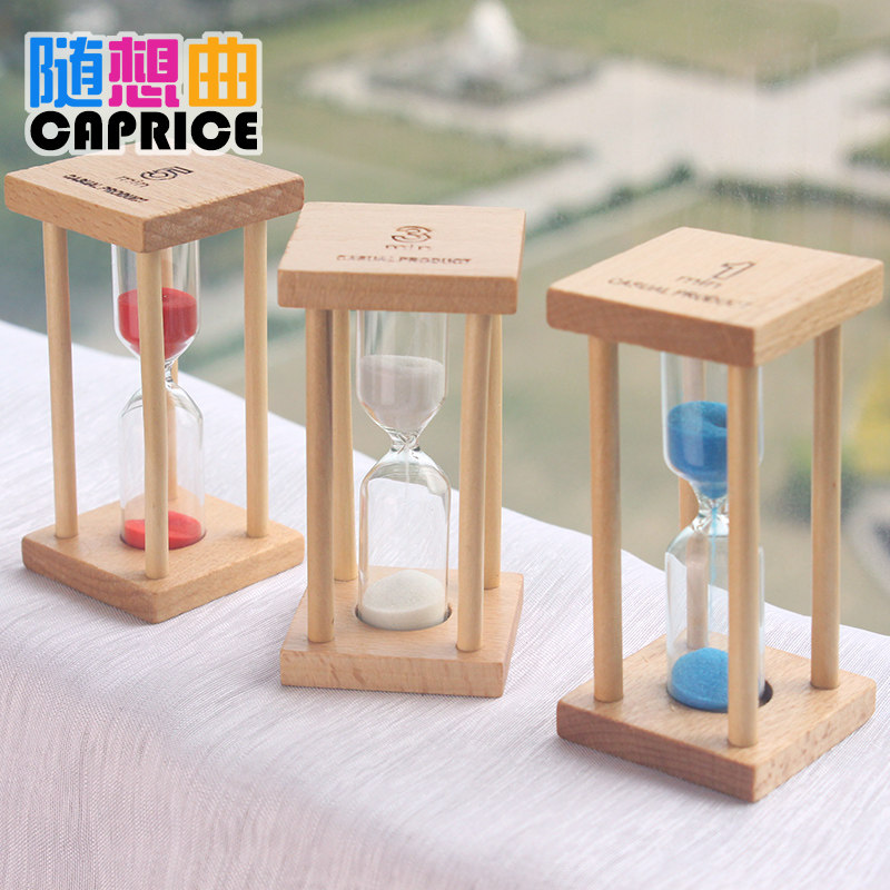 沙漏计时器儿童刷牙防摔3/5/30五分钟时间创意家居漏斗流沙摆件小