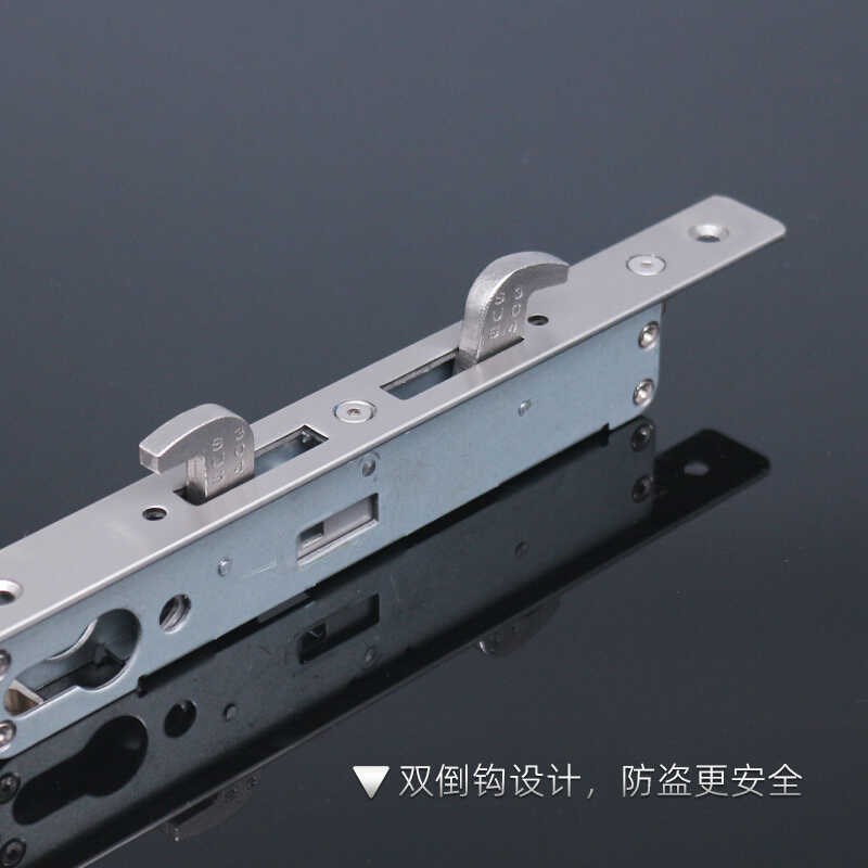 铝合金推拉门移门锁带钥匙阳台卫生间一字单点钩锁暗装家用通用型