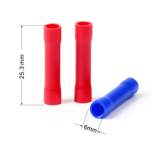 管形全绝缘中间接头导线连接器接线头接线冷压端子BV1.25/2/5.5/8
