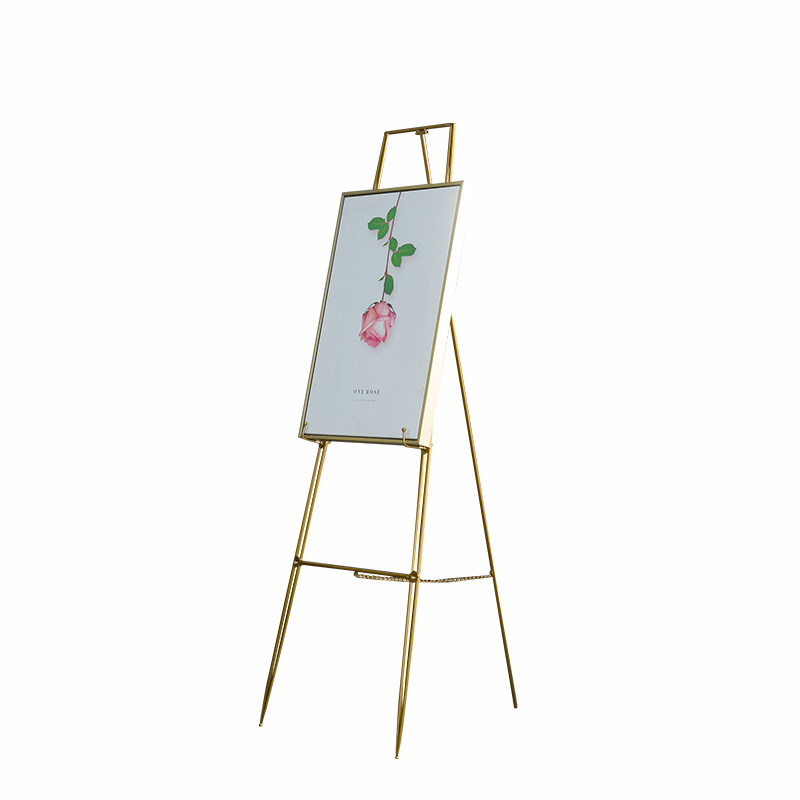 婚礼展示架铁艺油画架相框照片架售楼部广告架迎宾架子美甲展示架