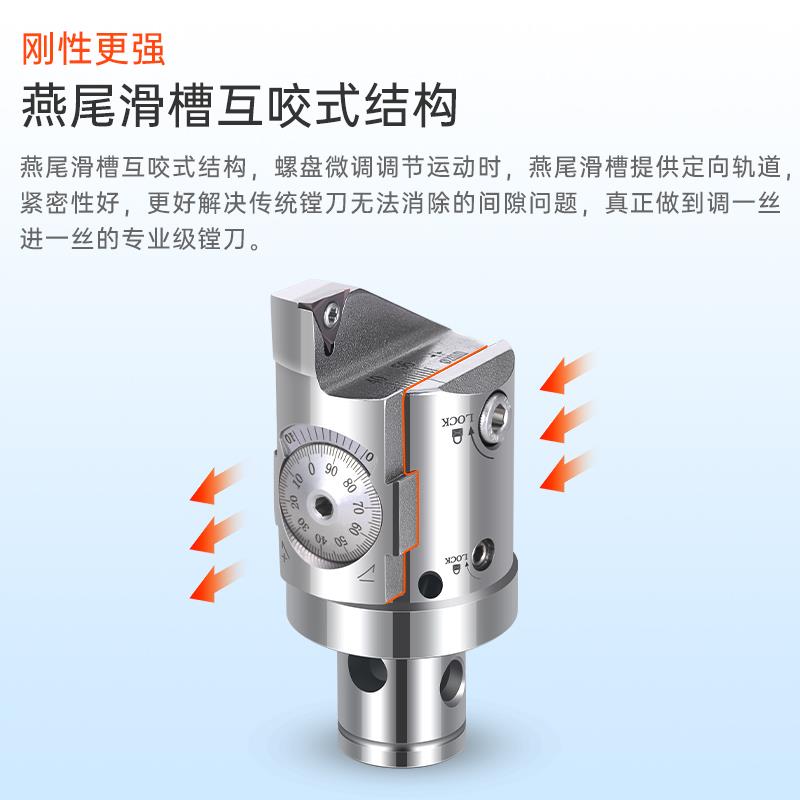 精镗刀微调头可调式精镗刀头BT40微调精镗刀可调加工中心镗刀数控