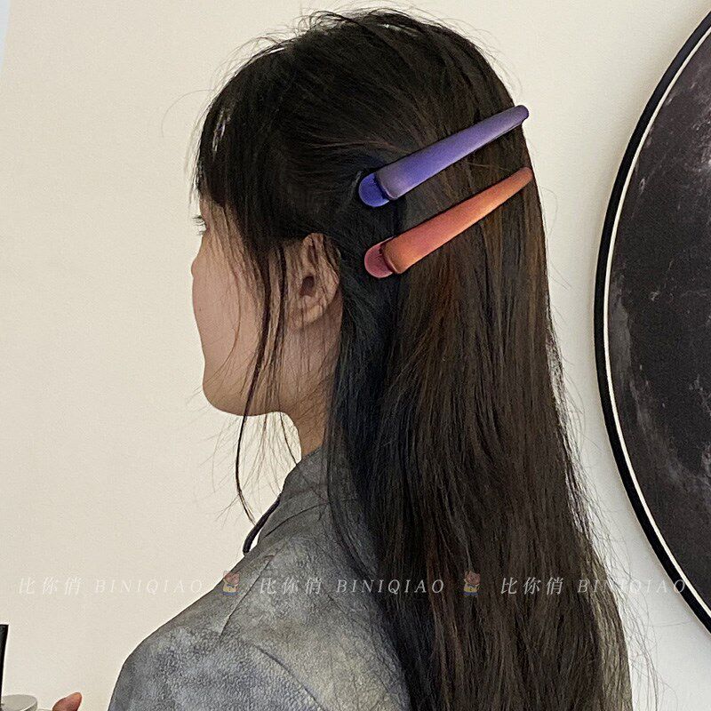 六件无痕发夹美发理发店化妆师女款夹子边夹头饰洗脸刘海夹专用