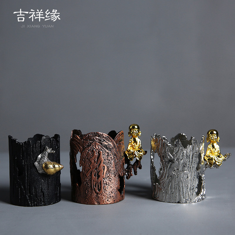 吉祥缘茶漏过滤网茶滤锡器锡制品功夫茶具茶漏滤茶器公道杯零配件