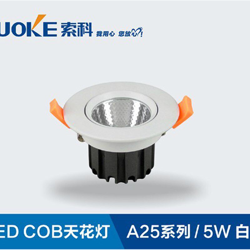 LED射灯COB天花灯A25系列5W10W客厅卧室天花射灯背景墙包邮