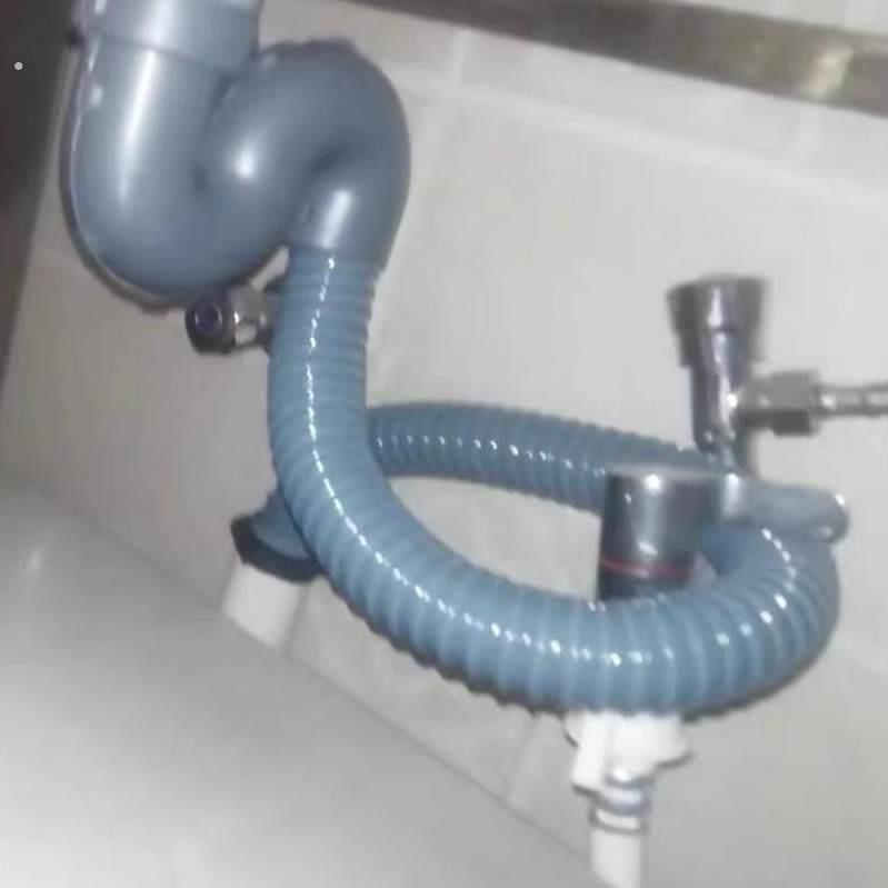 厨房水槽管器配盆洗菜双件洗碗槽道套装双槽排水管子
