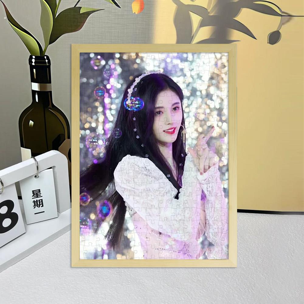 明星鞠婧祎艺术木质拼图120//200/300/500片粉丝专享朋友情侣礼物