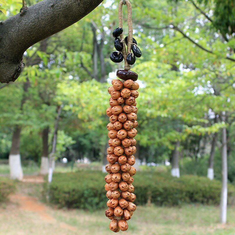 五提六通挂饰民族风装饰眼件天然五挂果菩眼子串家居平安吉祥吊饰