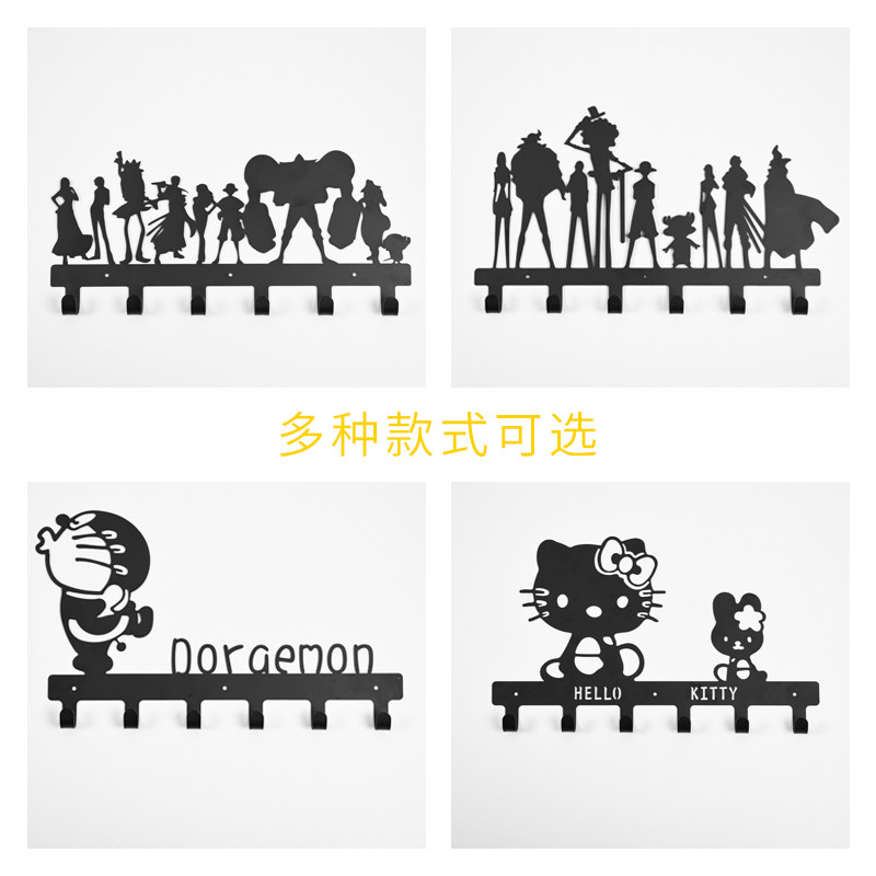 北打孔铁艺挂钩墙上衣帽粘钩浴室门后挂衣架免欧创意装卡壁挂饰通