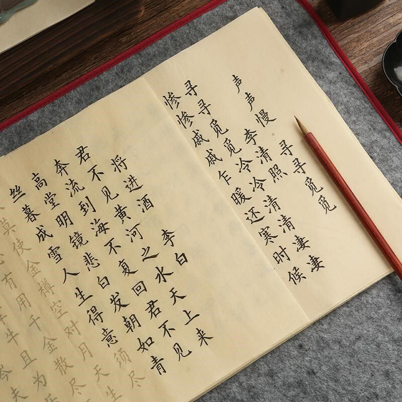 小用临摹字帖毛笔字练习纸毛笔书法专慢描红将进酒声声楷入门套装