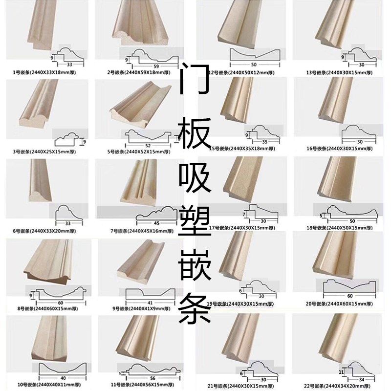 橱衣边门多层板小外压装高线条内嵌式饰密度吸塑扣线免漆门柜造型