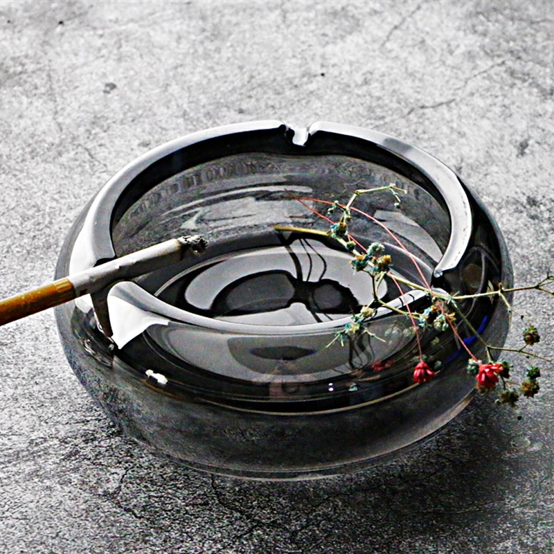 个性创意北欧水晶玻璃烟灰缸家用大小号客厅办公室定制超特大烟碟