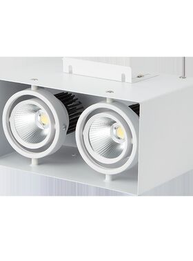 铝方通吊顶射灯LED斗胆灯单头格栅灯吸顶COB天花灯5cm7cm10cm间距
