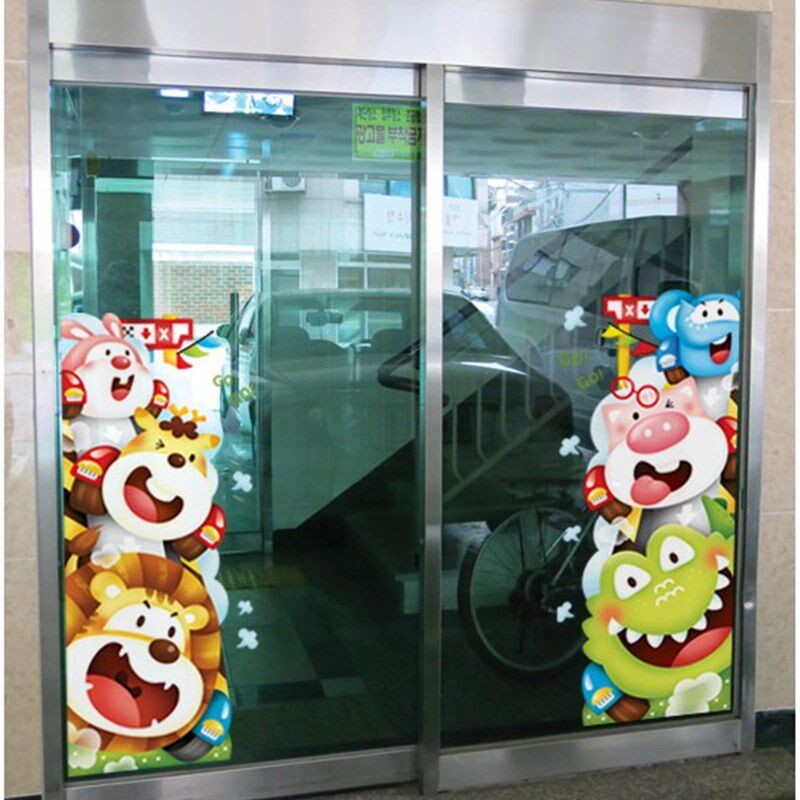门邮原瓷进口卡通夜光玻璃贴纸幼儿园装饰装砖贴画双面窗户移包贴