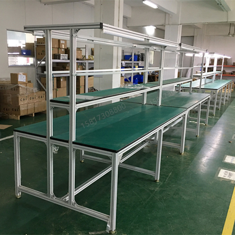 铝合金防静电工作台桌间型材操作台装配流水线生产线检验打包车子
