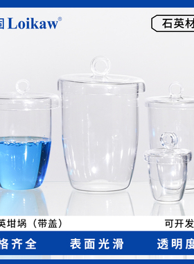 石英坩埚 耐高温石英玻璃坩埚带盖 10/20/20/30/m0/1505l