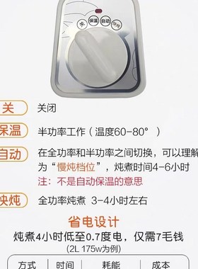 天际陶5电炖锅2-3-4--瓷6人 家用宿舍煮粥煲汤BB辅食锅1L文火慢炖