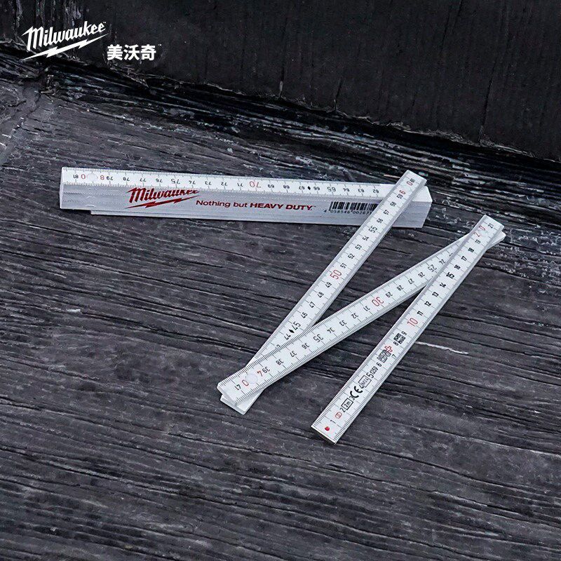 美沃奇milwaukee米沃奇木折尺折叠尺木尺木工工具2米测量绘图用具
