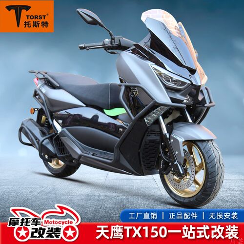 适用后鹰TX150护杠前天保险杠护摔杠保护杠改装货架尾架排气防杠