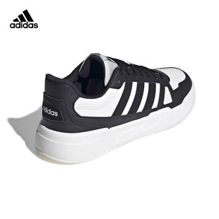 adidas阿迪达斯黑白板鞋男女同款系带百搭休闲运动鞋JR5232